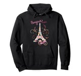 Bonjour Paris Eiffel Tower The Sign Of Love France Parisian Pullover Hoodie