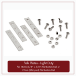 Set of 4 - Fish Plates - Light - PNR-2F - Garden | Miniature | PNP Railways