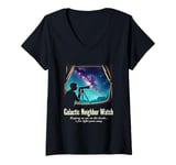 Womens Amateur Astronomers and Telescope Enthusiasts Stargazers V-Neck T-Shirt