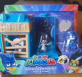 PJ MASKS NIGHTTIME MICROS TRAP & ESCAPE PLAYSET - CATBOY & ROMEO