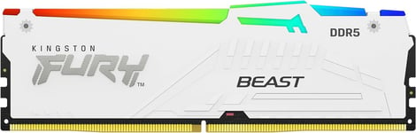 FURY Beast White RGB XMP 32GB 6000MT/s DDR5 CL30 DIMM Desktop Gaming Memory Single Module - KF560C30BWA-32