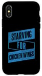 Coque pour iPhone X/XS Restauration rapide amusante et graphique de Starving For Chicken Wings