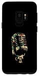Coque pour Galaxy S9 Microphone camouflage – Vintage Singer Live Music Lover