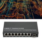 Gigabit Switch 1 Fiber 8 Port Ethernet Single Mode Dual Fiber Adaptive Gig LS