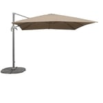 Urban Living SUNNYDAYS PARASOL DECENTRE CARRE TAUPE 300X300CM TOILE 250GR