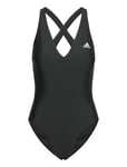 Adidas 3 Stripes Swimsuit Sport Swimsuits Black Adidas Sportswear