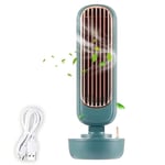ADLOASHLOU USB Fan Retro Humidification Tower Fan,Air Conditioner Fan, Air Cooler and Humidifier,Evaporative Coolers with Timing Function for Office, Home, Dorm, Travel Green