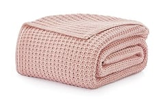 UGG - Couverture Luna - Couverture en Coton lavé Doux - 127 x 177,8 cm - Couverture d'appoint Chaude pour canapé ou lit - Décoration d'intérieur Confortable - Quartz