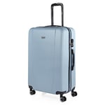 ITACA - Rigid Suitcase Medium Size - ABS Medium Suitcase 65cm Hard Shell Suitcase - Lightweight 20kg Suitcase with TSA Combination Lock - Lightweight and Resistant Travel Medium Size Suitc, Light Blue