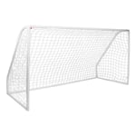 Charles Bentley Junior 8ftx4ft Plastic Portable White Football Goal Inc. Net