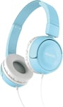 Roxel RX110 Blue Lightweight On Ear Wired Foldable Headphones with Mic