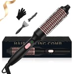 UKLISS Thermal Brush,32 mm Hot Brush,3 in 1 Round Hair Brush-Hair Volumizer Curl Brush,Travel Hair Straightener Brush,Hot Brushes for Hair Styling,Lightweight Heated Brush with 200°C,Double Voltage