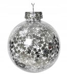 Läpinäkyvä pyöreä tähden muotoinen murtumaton bauble 8cm 1kpl