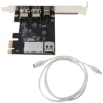 Carte PCI E 1X 1394 3 Ports Firewire de Capture VidéO DV HD avec Interface 1394A 6 Broches à 4 IEEE1394A pour Ordinateur Bureau