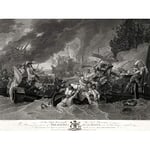 Woollett 9 Years War Battle La Hogue Illustration Premium Wall Art Canvas Print 18X24 Inch