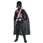 Reneecho Halloween kostym för barn Svart Darth Jumpsuit Vader Cosplay Pojkar Födelsedagsfest kostym 7-9 Years Old