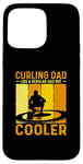 Coque pour iPhone 15 Pro Max Amateur de curling Cadeaux de sports d’hiver de curling papa