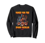 Fangs for the Spook-tacular Night Skeleton Halloween Design Sweatshirt