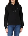 Calvin Klein Jeans Sweat Femme Ck Embroidery Avec Capuche, Noir (Ck Black), S