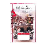 Simon Elvin With Love Son Snowy Christmas Card (Pack of 6)