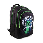 Minecraft Creeper Sac à Dos 44x32x20cm École Élémentaire Medium Garçons