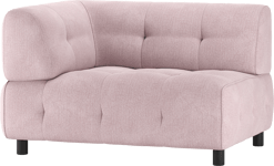 Louis Modulære sofa 1,5-sæder med arm venstre, fladvævet stof lyserød H73x90x122 cm