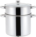 Haussmann Héritage® Couscoussier/Cuit Vapeur/Faitout 3 En 1- Inox-(8litre/22cm)-Tous Feux Dont Induction