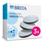 BRITA Pack de 3 filtres à eau Microdisc, pour bouteilles et gourdes filtrantes, réduit le chlore, le plomb et autres impuretés pour une eau du robinet plus pure.