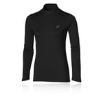 Asics Womens Essentials 1/2 Zip Winter Running Top Black Sports Half Warm