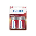 2 Piles Alkalines Philips Power D Lr20 1,5V Mono Mn1300 2Bl Exp 2030