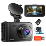 Dash Cam Front and Rear with 32GB SD Card 1080P FHD Dashcam for Car Dual Dashboard Camera with Night Vision,Loop Recording,G-sensor,Park Mode