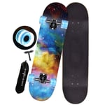 Planches à roulettes Standard avec Flash Wheel Pro Deck Débutants, roulement ABEC-11, Apprentissage de Nouvelles Figures de Cascades avec Tout-en-Un T-Tool Sports Outdoors Charge 330 LB