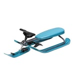 STIGA Snowracer Curve – Luge avec Volant, Frein et Ski Incurvé – pour Enfants et Adultes – Cadre en Acier Solide – Facile à Manœuvrer – Poids Max 90 kg