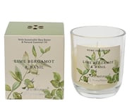 Scented Candle Glass Gift Box Lime, Bergamot & Basil Scent Gift Home Fragrance