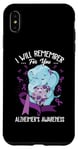 iPhone XS Max I Will Remember You Alzheimer's Awareness Purple Elephant Case