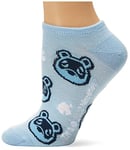 Nintendo Women's Animal Crossing 5 Pack No Show Socks Casual, Blue Grey Multi, 8-10 UK