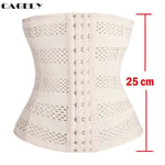 Waist trainer Cincher Body Shaper Underkläder Underkläder Magen Slankt bälte Postpartum Control Underbyst Stålbenad Korsett Z XS Beige1