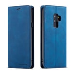 QLTYPRI Coque pour Samsung Galaxy S9 Plus, Housse en Cuir Premium PU Portefeuille Etui, [Fentes pour Cartes] [Fermoir Magnétique] [Stand Fonction] Flip Coque pour Samsung Galaxy S9 Plus - Bleu