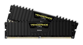 Corsair CMK32GX4M2A2400C16 Vengeance LPX 32 GB (2 x 16 GB) DDR4 2400 MHz XMP 2.0 High Performance Desktop Memory Kit, Black