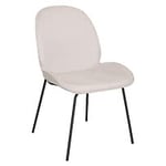 Nordic Furniture Group Olivia stol tyg bouclé beige och ben metall svart