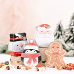 1pc Christmas Candy Box Tinplate Cartoon Gift A