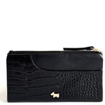 Radley London Pockets - Faux Croc Black Leather Large Bifold Matinee Purse - New