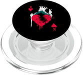 Peace Love Poker - Vintage King Of Hearts Card Game Lover PopSockets PopGrip for MagSafe