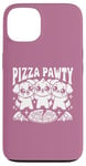 Coque pour iPhone 13 Pizza Party Pizza Pawty Three Dogs Funny Pun amoureux des chiens