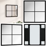 Vidaxl - Miroir mural Noir 40x40 cm métal - miroir - miroirs - Home & Living - Noir