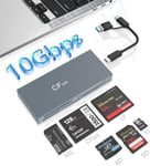 Lecteur de Carte CFast 6 en 1,USB 3.2 10 GB/s CFast 2.0 pour Carte mémoire CFast/SD/TF/MS/XD/CF,Lecteur CFast USB C+USB A Sony Memory Stick Pro Duo Adaptateur pour Lire 6 Cartes simultanément(Q1211)