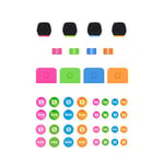 RØDE Colors 3 is a set of four coloured windshields, cable identification rings, tags and a sticker set for the RODE Wireless GO, Wireless GO II and Lavalier II. (COLORS3)