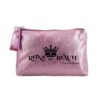 Trousse de maquillage rose pochette reine de beaute personnalisee