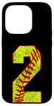 Coque pour iPhone 14 Pro Softball #2 Fast Pitch Love Softball Joueur préféré de la maman