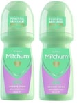 2 x Mitchum Shower Fresh 100ml Roll On Antiperspirant Deodorant For Women